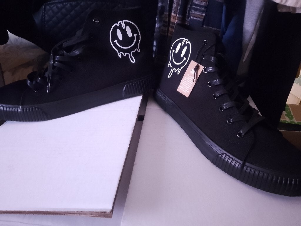 nieuw 46 yourturn sneakers baskets smiley, Kleding | Heren, Schoenen, Verzenden, Zwart, Nieuw, Your Turn