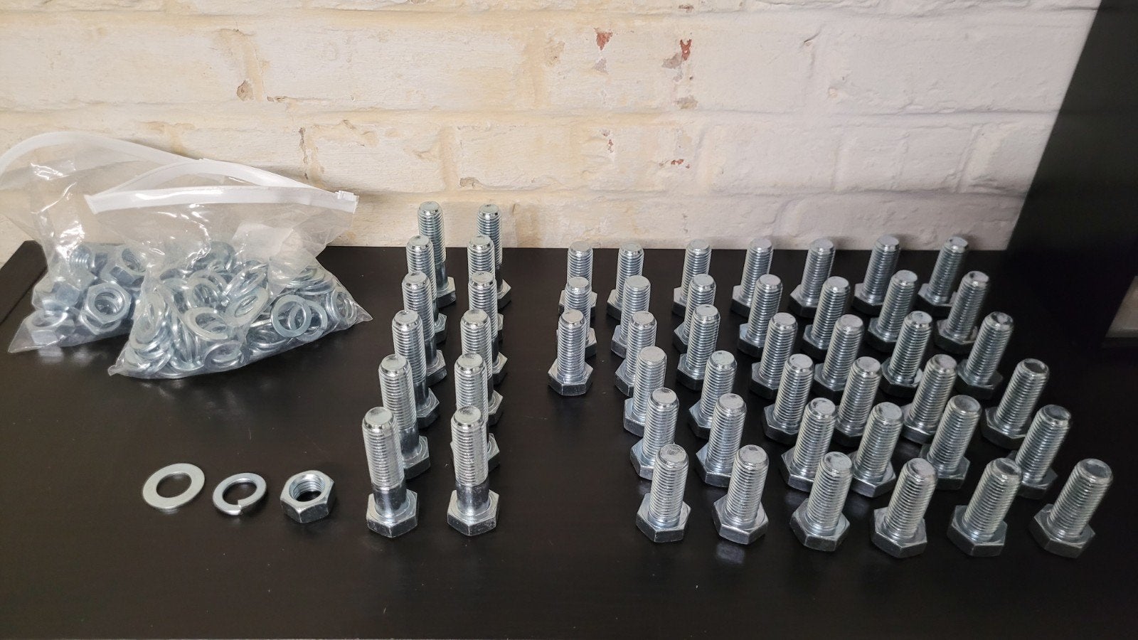 Set bouten M20 x 50 & 75 + moeren, rondellen en spanrondelle, Doe-het-zelf en Bouw, Ophalen of Verzenden, Nieuw, IJzer