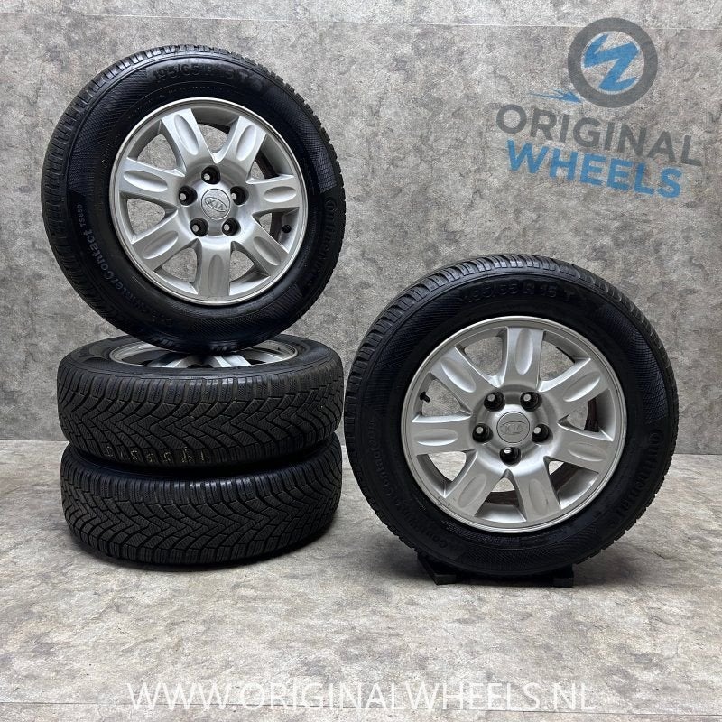 15 inch originele velgen + winterbanden Kia Carens, 15 pouces, Pneus et Jantes, Pneus hiver, -