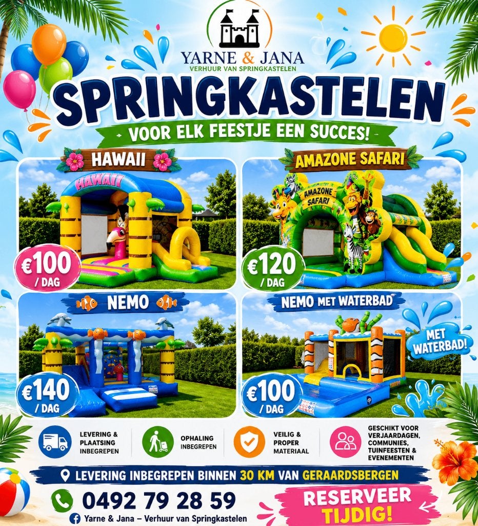 Springkasteel, Hobby en Vrije tijd, Ophalen, Nieuw