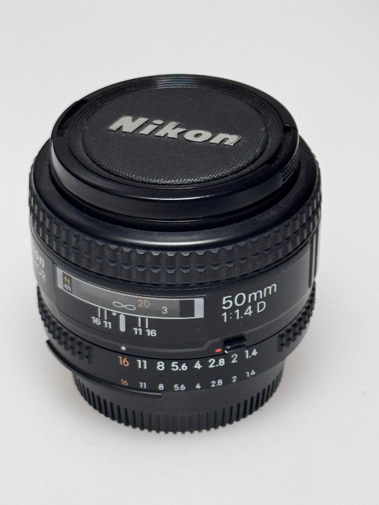 Nikon Nikkor 50mm/1,4 D, Ophalen, Gebruikt, Standaardlens
