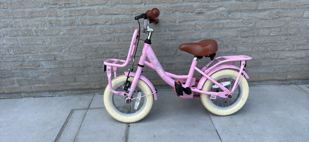 Meisjes fiets met 12 inch Nogan roze, Fietsen en Brommers, Ophalen, Gebruikt, 14 inch of minder
