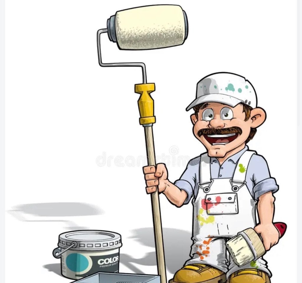 Schilder en renovatiewerken laminaat en gyproc, Conseil couleur, Papier peint
