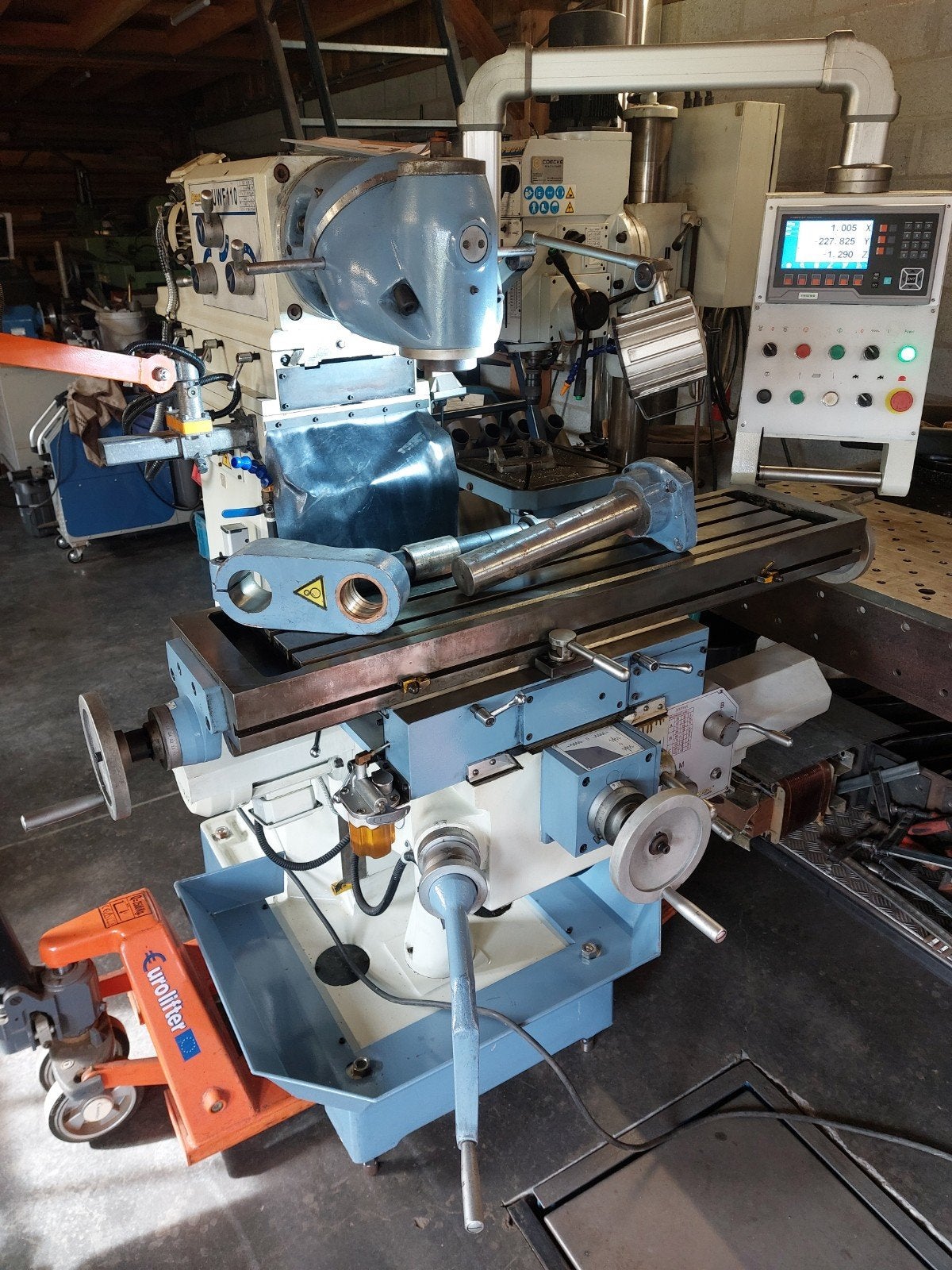 Freesmachine, Ophalen