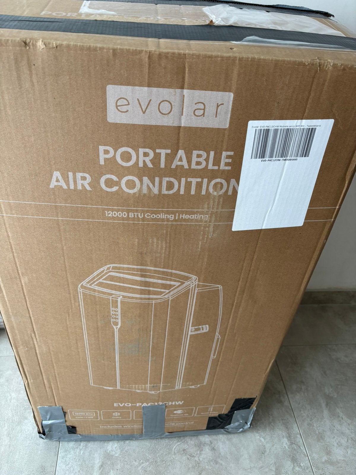 Airco evolar 12.000btu, Enlèvement, Neuf, Climatiseur mobile, Minuterie