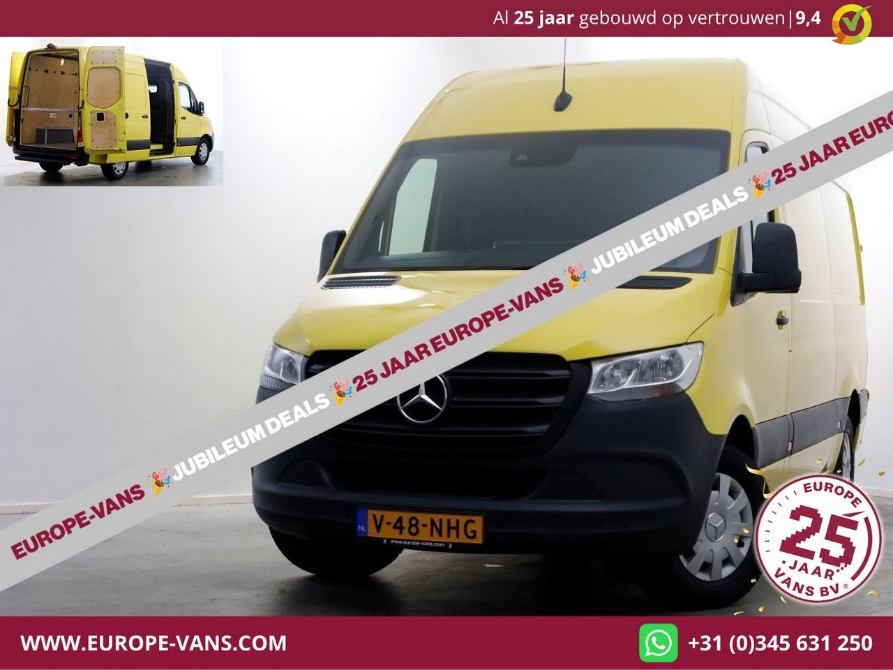 Mercedes-Benz Sprinter 319 CDI 3.0 V6 190pk 7G Automaat L2H2, Auto's, Automaat, Overige kleuren, 327 g/km, Mercedes-Benz