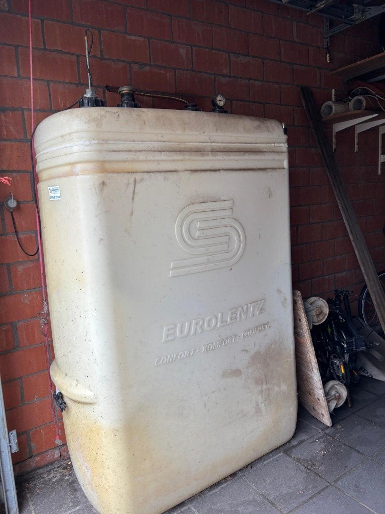 Gratis - Mazouttank Eurolentz 1000l met pomp en pistool, Enlèvement, Utilisé