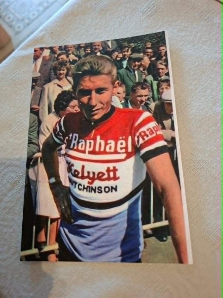 Foto (Repro) Jacques Anquetil/St. Rahphaël-Helyett, Verzamelen, Ophalen of Verzenden, Zo goed als nieuw, Poster, Plaatje of Sticker