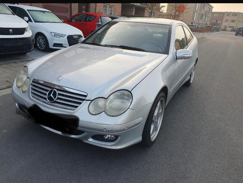 Mercedes C180 coupe compressor, Automaat, Zwart, 4 cilinders, 1796 cc