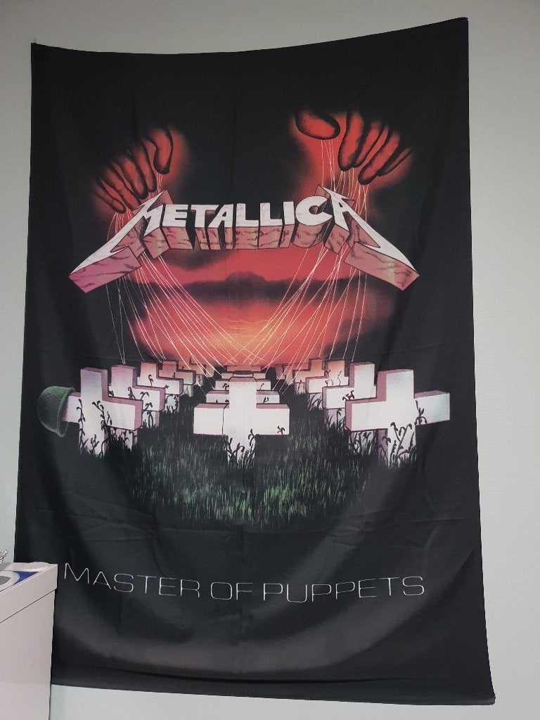Vlag - Metallica - Master of Puppets (Vintage), Collections, Musique, Artistes & Célébrités, Enlèvement ou Envoi, Comme neuf, Affiche, Œuvre d'art ou Peinture