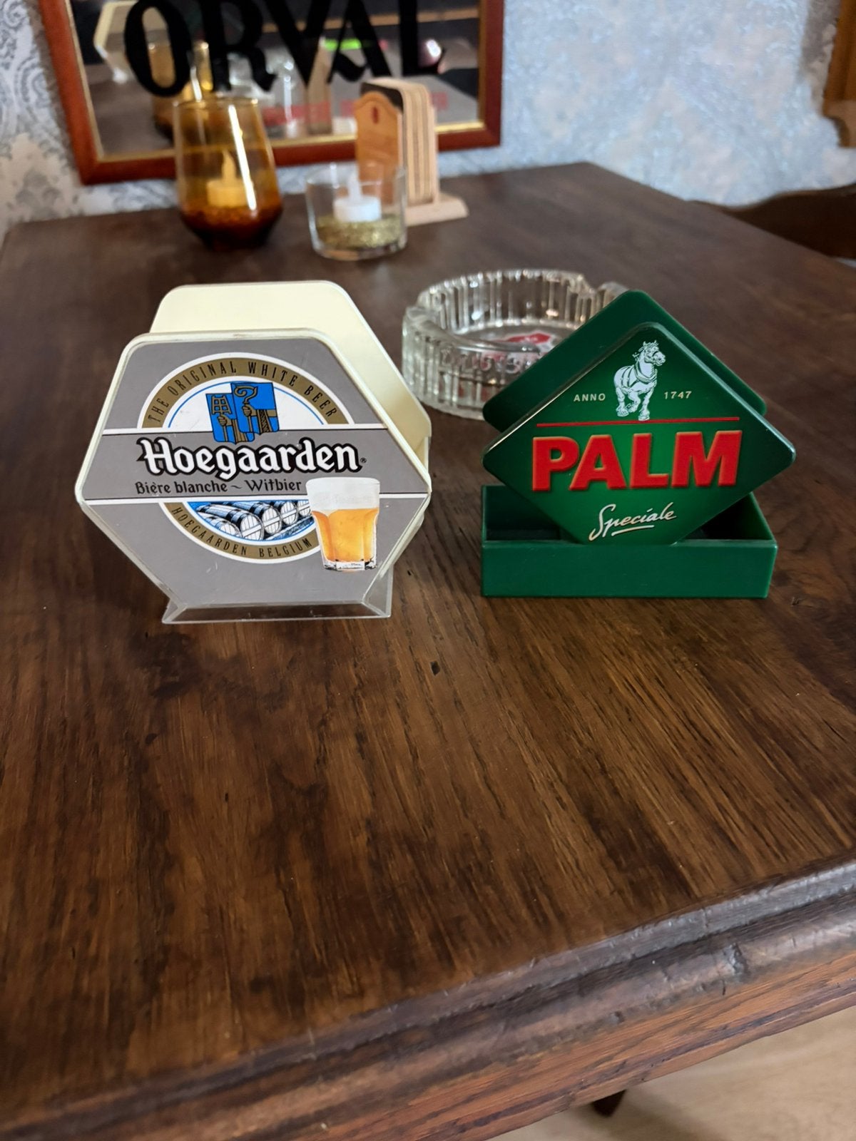 Bierkaarthouders Palm en Hoegaarden, 3€/st, Verzamelen, Ophalen, Zo goed als nieuw, Palm