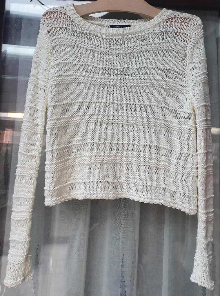 Truitje/blouse in gebroken wit van Mango maat S, Kleding | Dames, Blouses en Tunieken, Mango, Ophalen of Verzenden, Maat 36 (S)