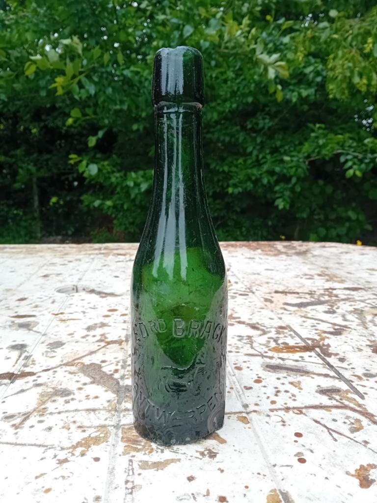 Oude vintage bierfles Eduard Brack Antwerpen, Enlèvement ou Envoi