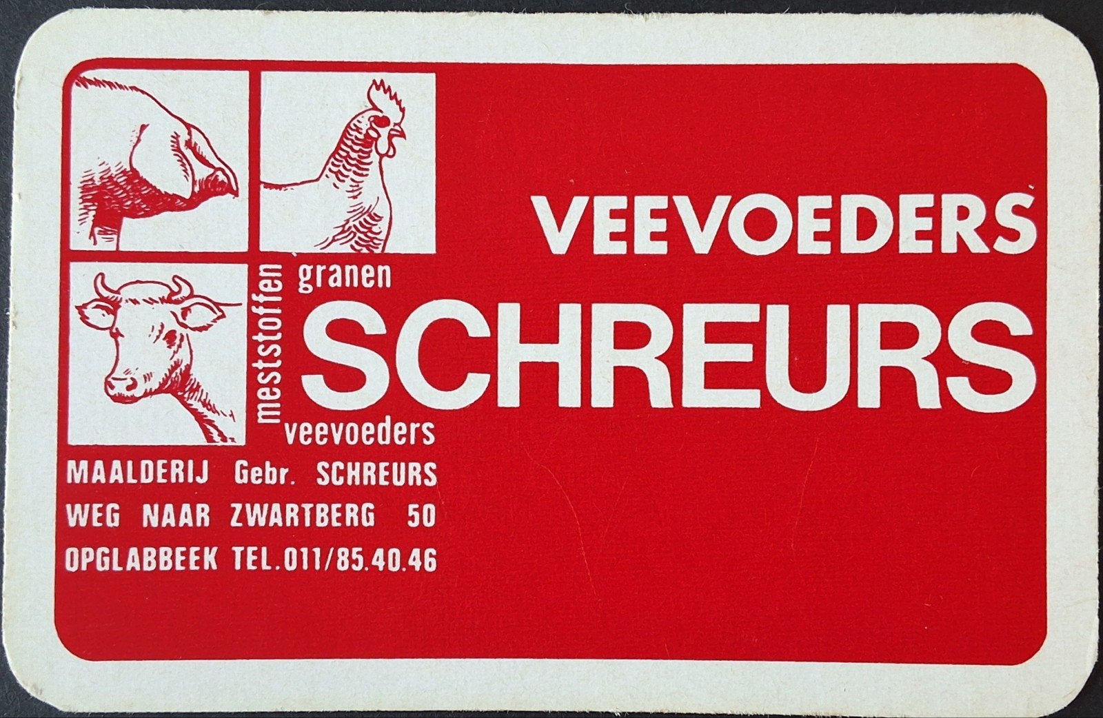 1 Speelkaart  Schreurs, Ophalen of Verzenden