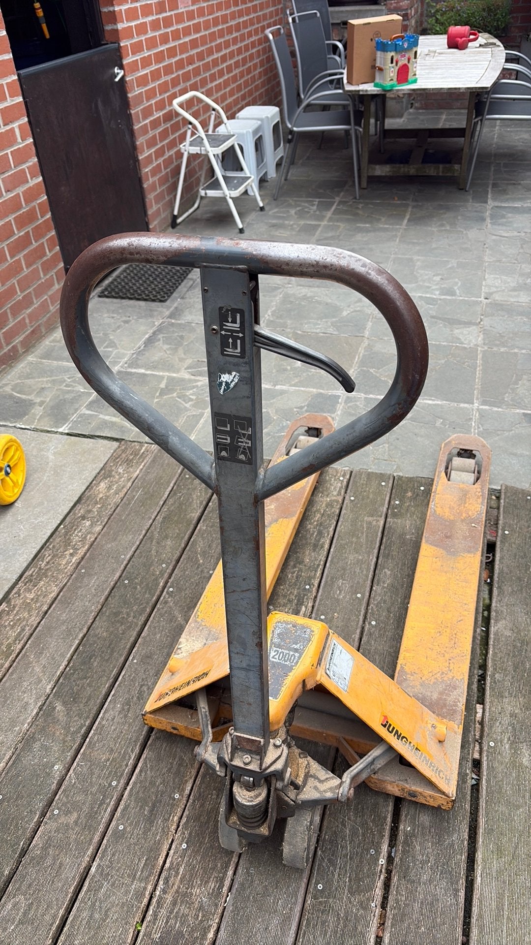 Brede transpallet, Ophalen, Gebruikt