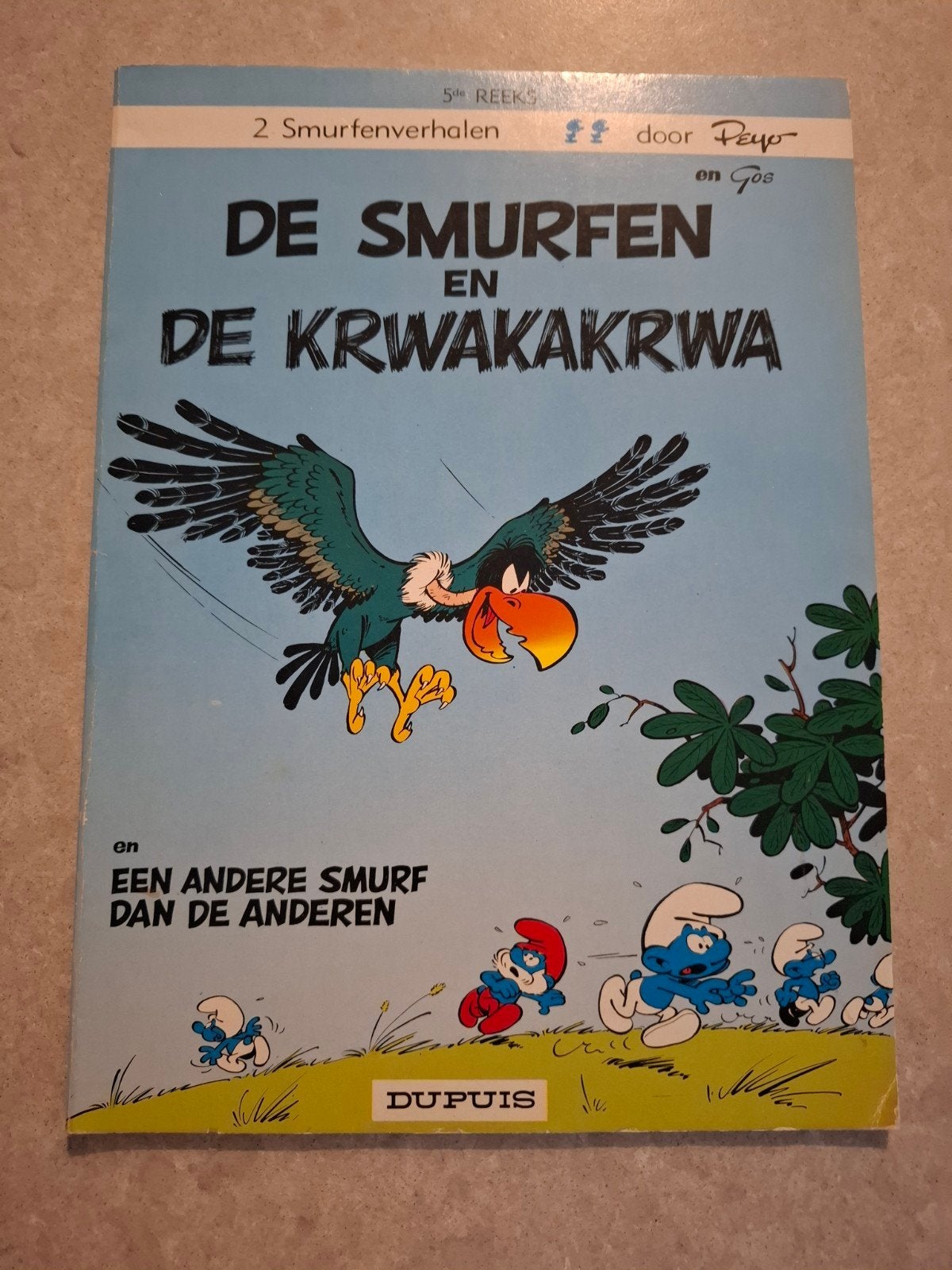Smurfen 'De smurfen en de Krwakakrwa', Une BD, Utilisé, Peyo en Gos, Enlèvement ou Envoi