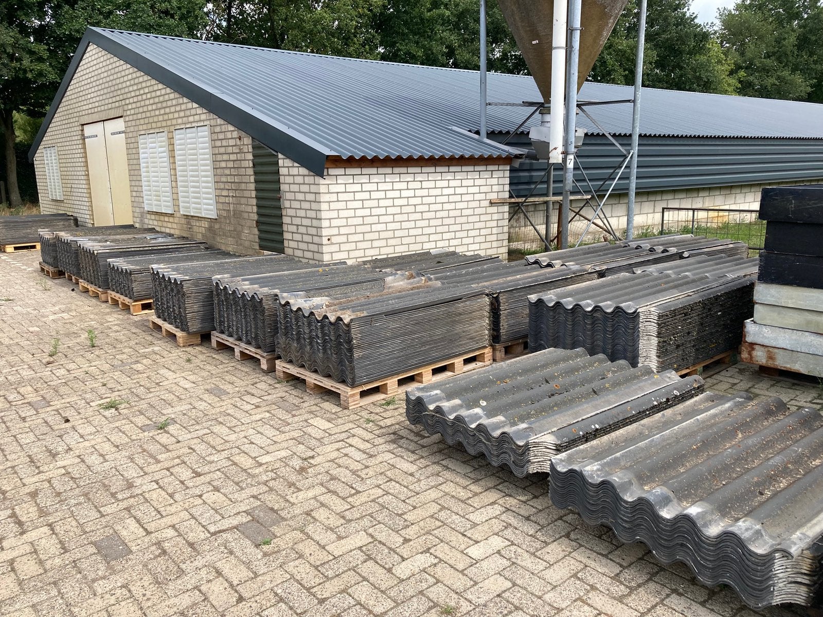 Gratis golfplaten asbestvrij, Doe-het-zelf en Bouw, Dakpannen en Dakbedekking, Ophalen, Overige materialen, Gebruikt, Zwart