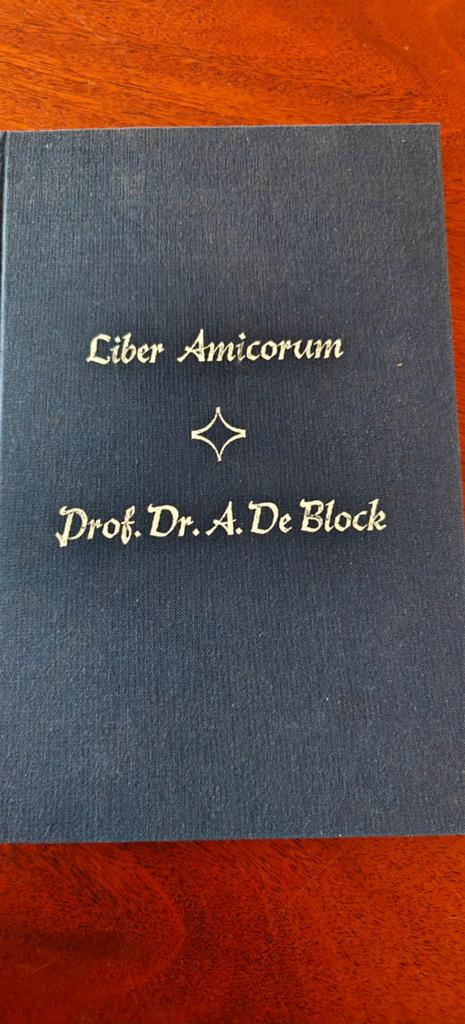 Liber amicorum Prof. Dr. A De Block (gesigneerd), Ophalen