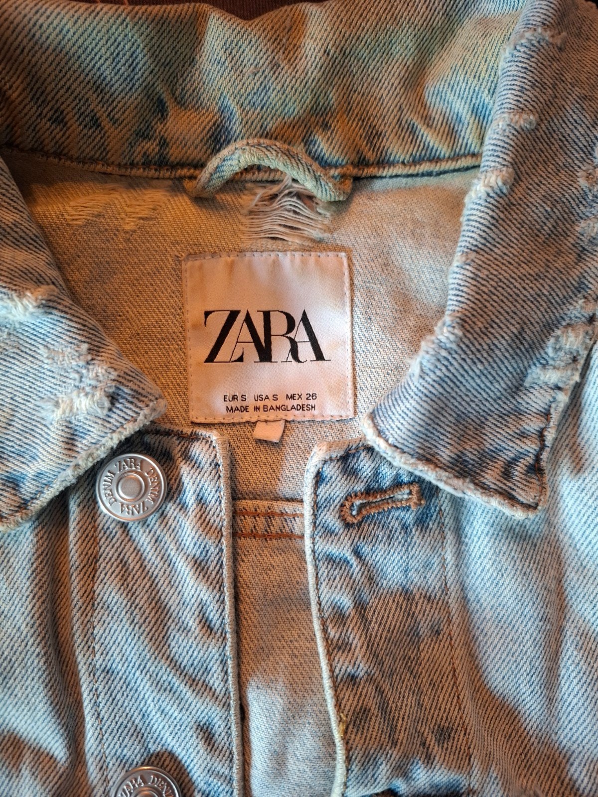 Zara jeansjas maat S als nieuw!, Kleding | Dames, Ophalen, Blauw, Zara, Zo goed als nieuw