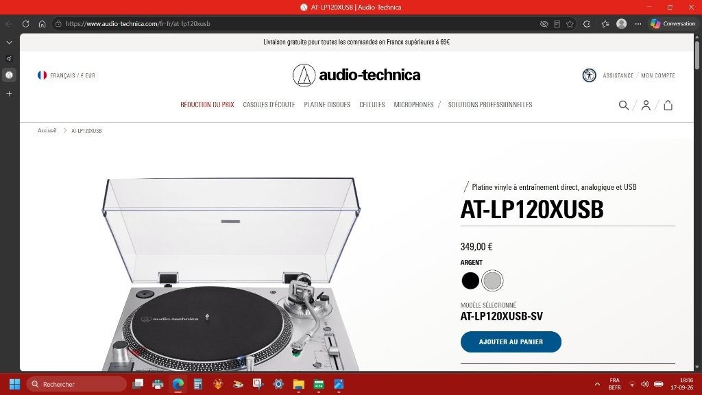 Platine AUDIO-TECHNICA, Enlèvement, Neuf, Tourne-disque, Autres marques