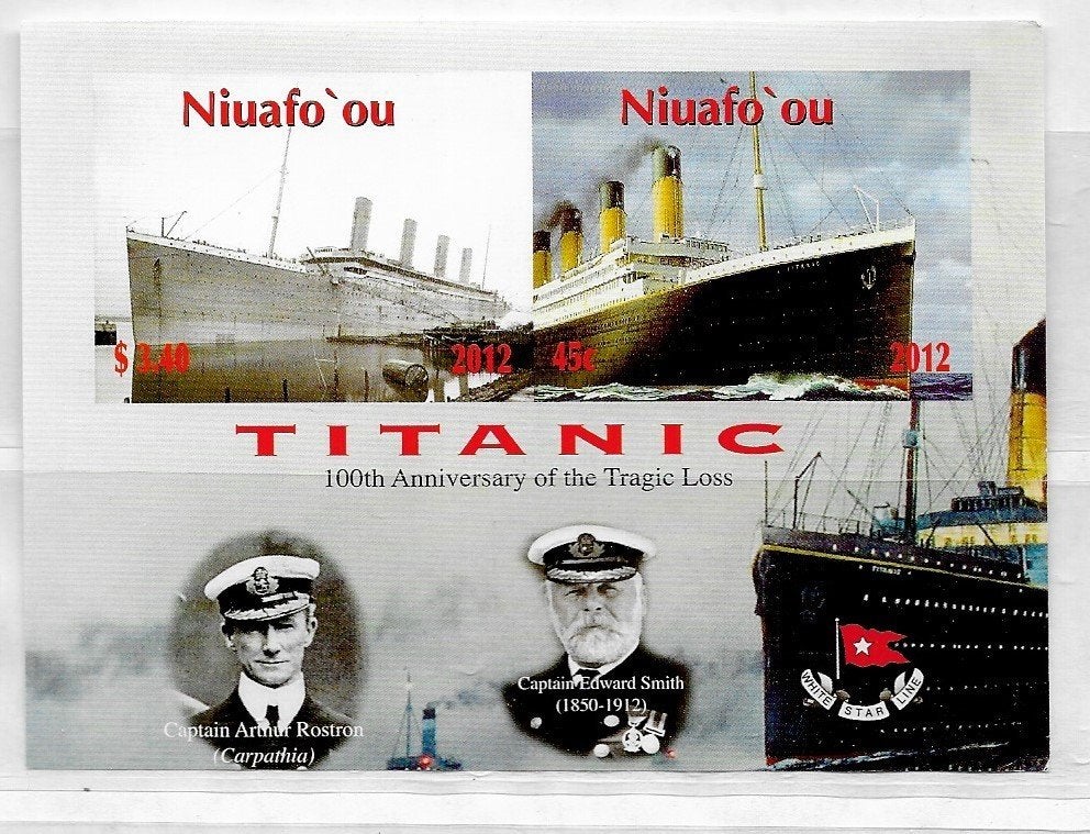 Timbres - Feuillet "Titanic" Niuafo Ou, Envoi, Non oblitéré