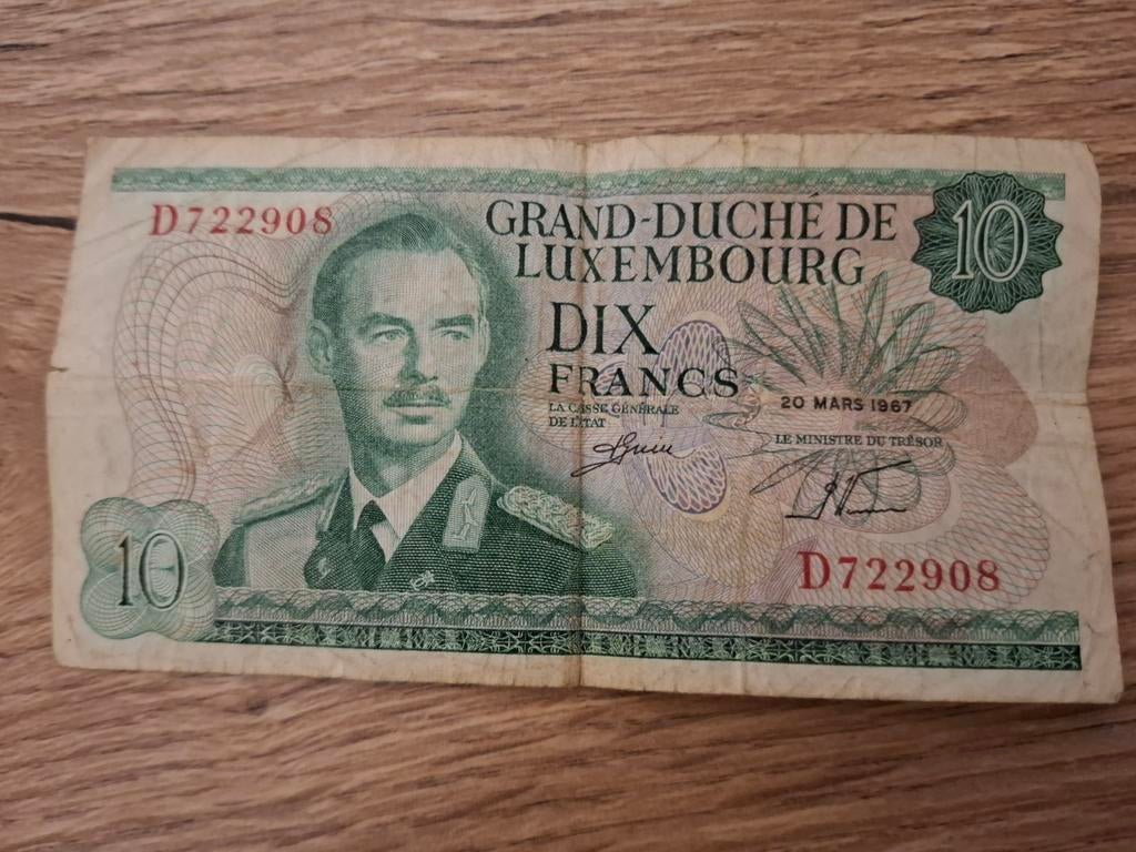 Dix francs, Grand-Duché de Luxembourg 1967, Envoi