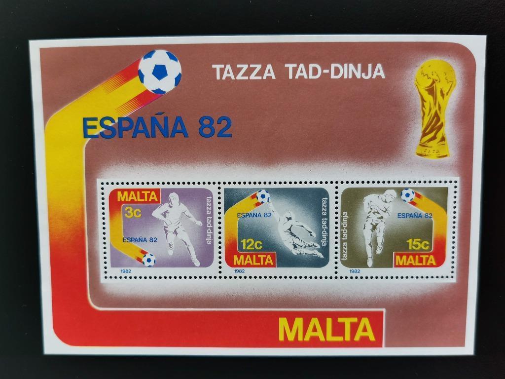 Malte 1982 - sports - Coupe du monde de football en Espagne, Timbres & Monnaies, Enlèvement ou Envoi, Malte, Non oblitéré