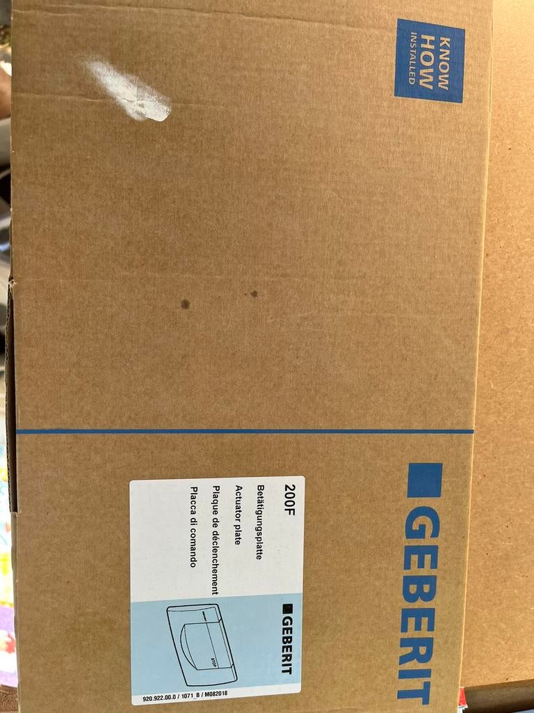 Geberit 200F spoelmechanisme afdekplaat wit nieuw (actuator), Ophalen, Nieuw