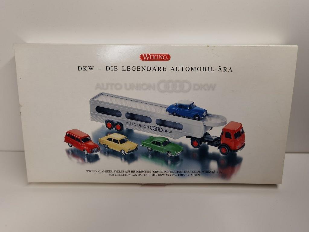 COFFRET Camion Transport Autos DKW 1/87 HO WIKING Neuf+Boite, Hobby en Vrije tijd, Ophalen of Verzenden, Nieuw, Auto, Wiking