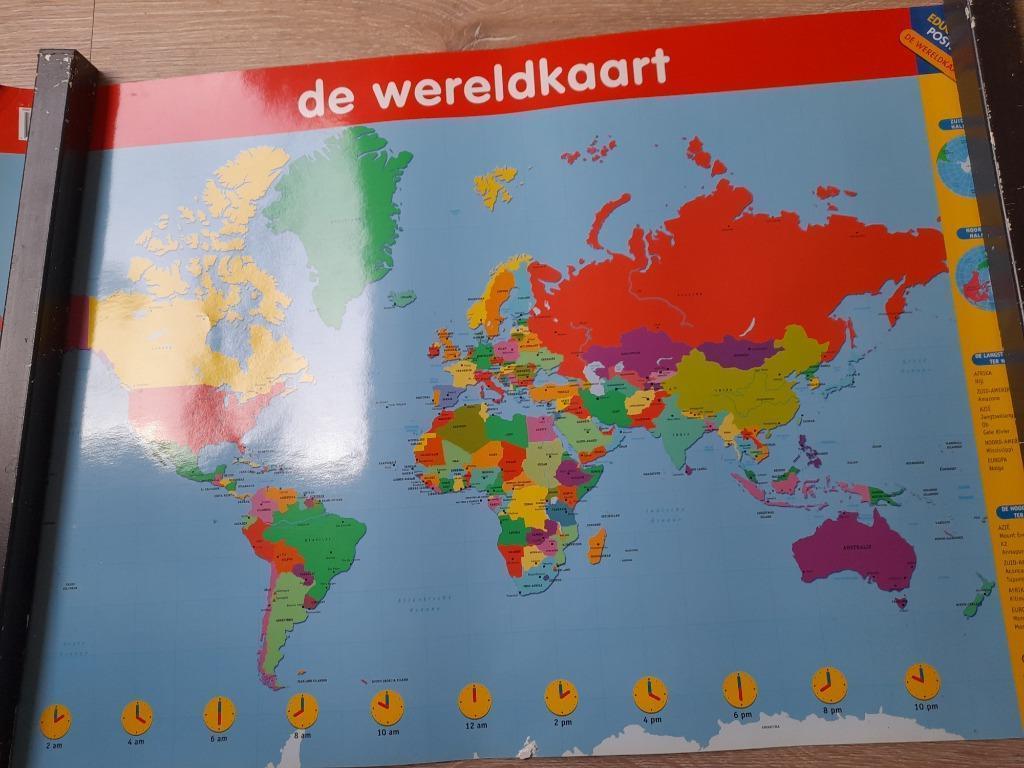 educatieve wereldkaarten, Ophalen, Zo goed als nieuw