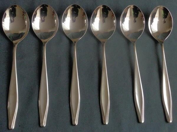 WMF 90 Brussel 5500 6x Verzilverde Lepel 20cm, Verzenden, Zo goed als nieuw, Bestekset