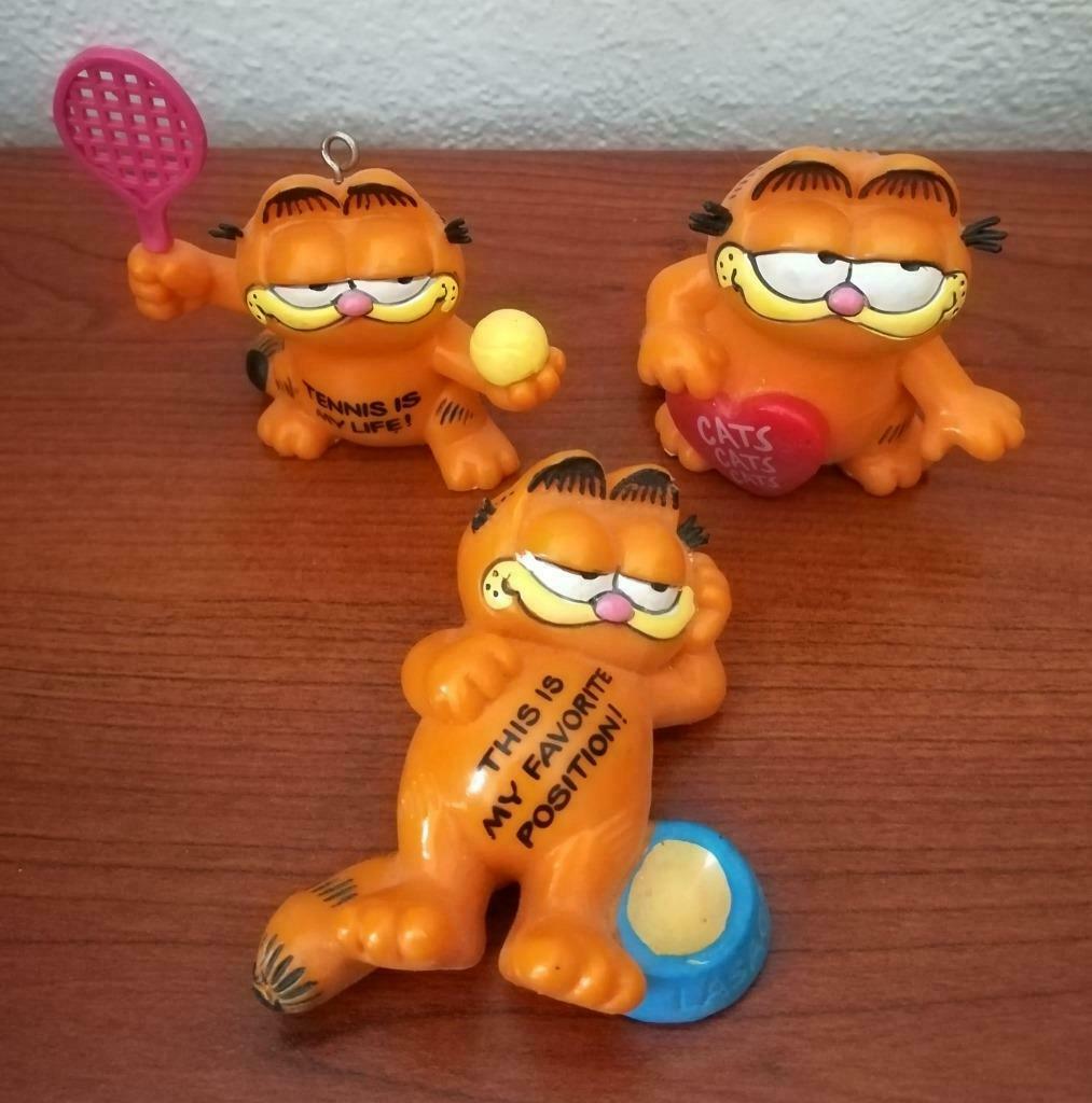 3 x GARFIELD - BULLY PVC FIGURE 1981, Collections, Enlèvement ou Envoi, Garfield, Comme neuf, Statue ou Figurine