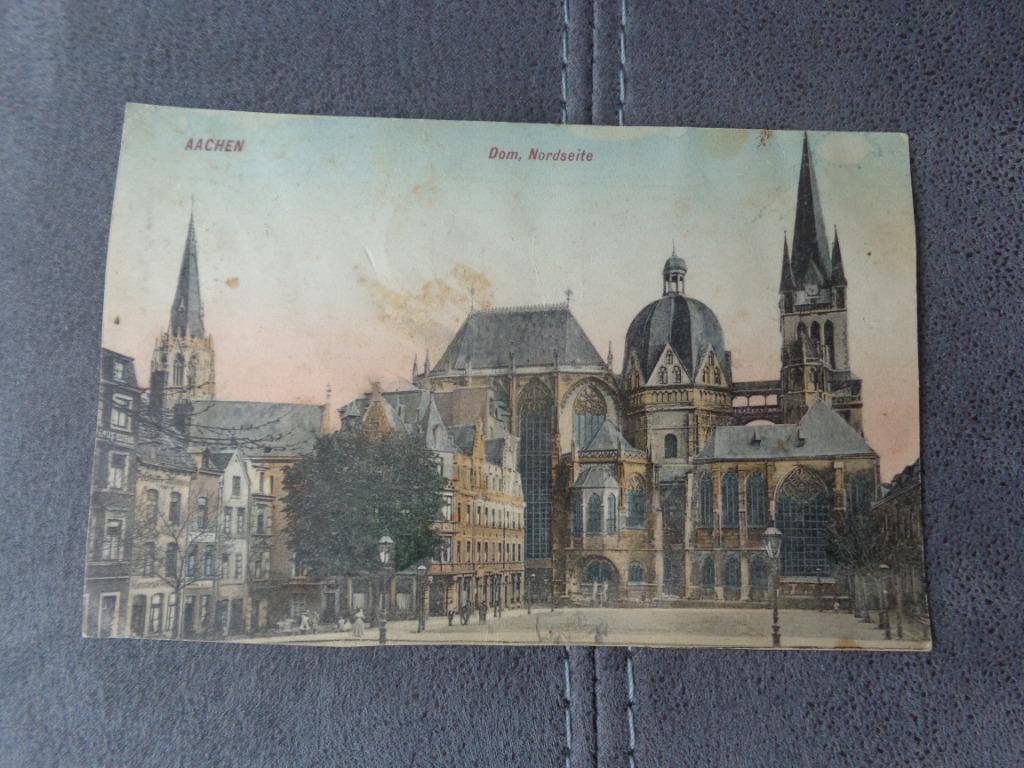 1 oude postkaart uit Aachen, Ophalen