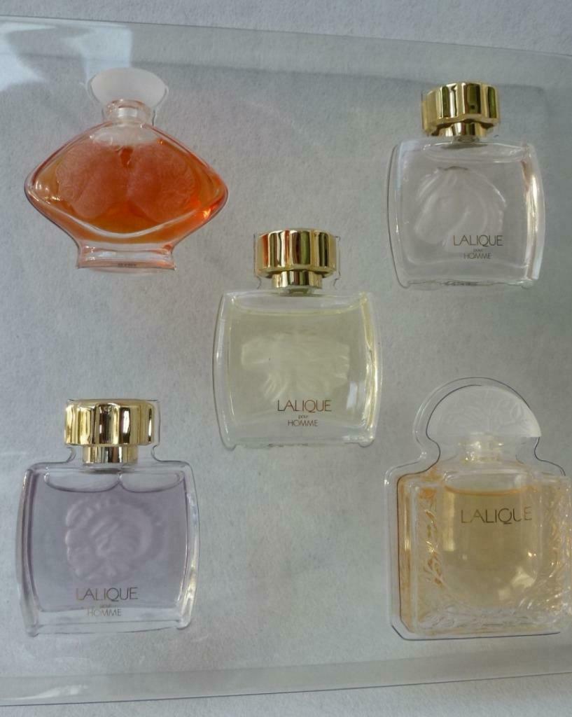 5 miniatuur parfumflesjes Lalique la collection, Envoi, Neuf, Miniature, Plein