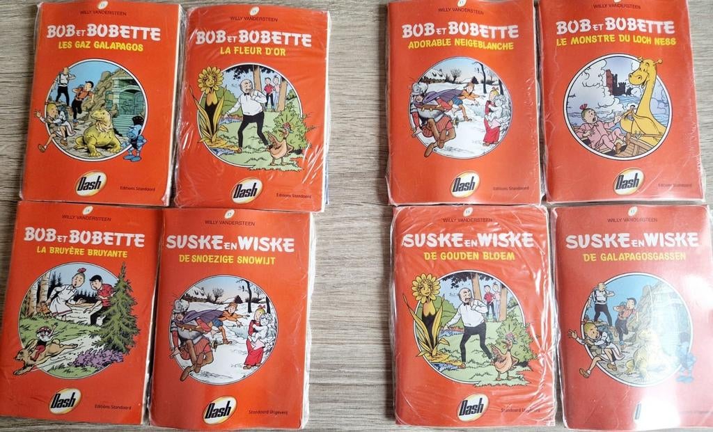 Suske en Wiske,  Bob et bobette , Dash 8 mini strips nieuw, Boeken, Meerdere stripboeken, Ophalen of Verzenden, Nieuw, Willy Vandersteen