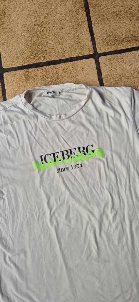 Iceberg T-shirt, Kleding | Heren, Ophalen of Verzenden, Zo goed als nieuw, Maat 56/58 (XL), Wit