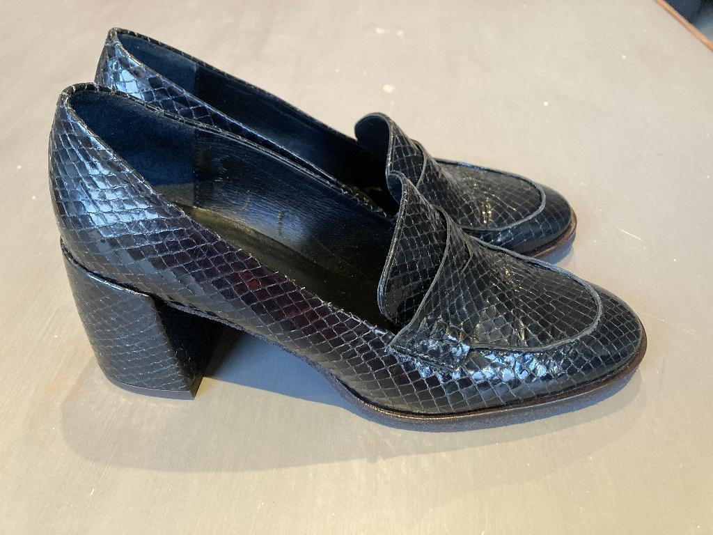 Laqué damesschoenen Zinda donkerbruin maat 38, Ophalen, Bruin, Nieuw, Schoenen met hoge hakken