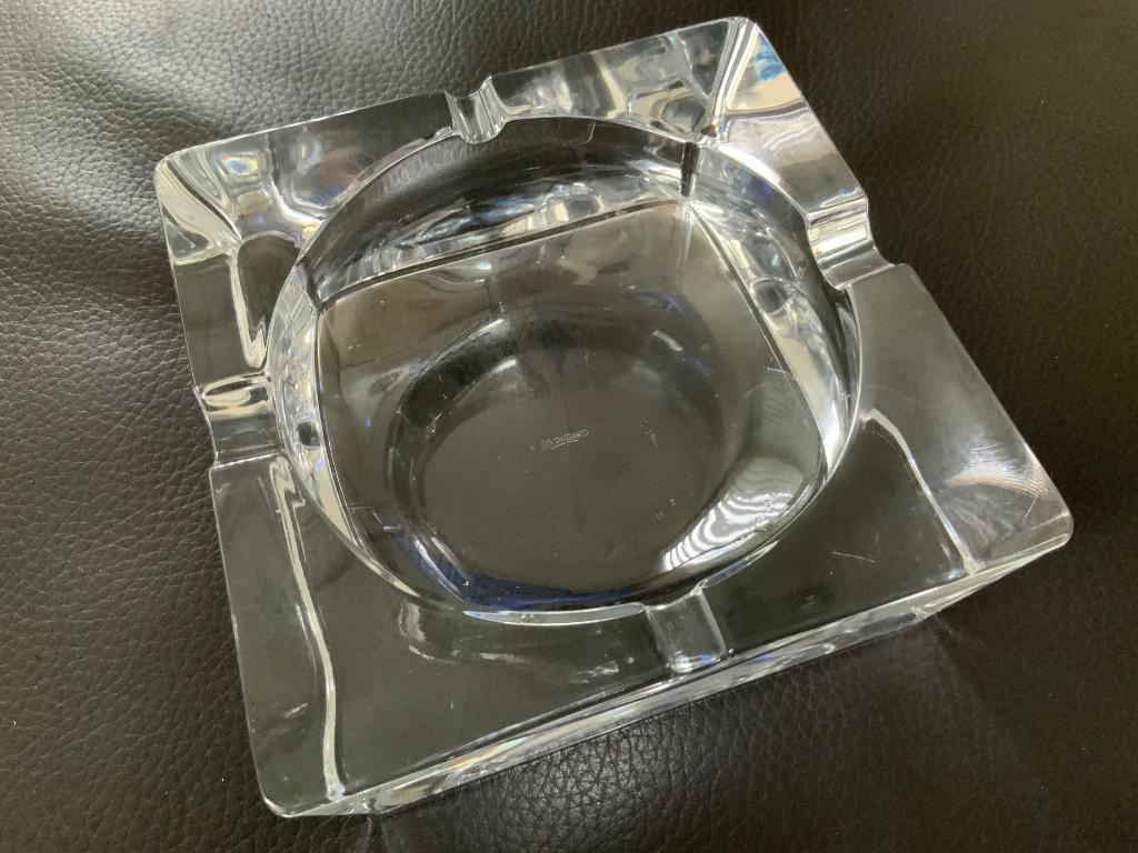 Asbak JG Durand Lead Crystal Heavy Vintage Ashtray,  kristal, Antiek en Kunst, Ophalen