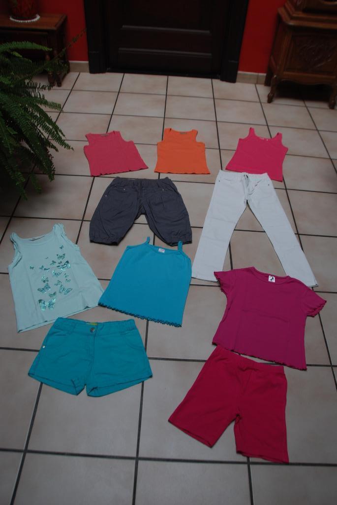 Lot de 10 vêtements fille T122cm ou 6/7 ans Très bon état!, Enlèvement ou Envoi, Ensemble, Comme neuf, H&M, C&A, TQF Collection,