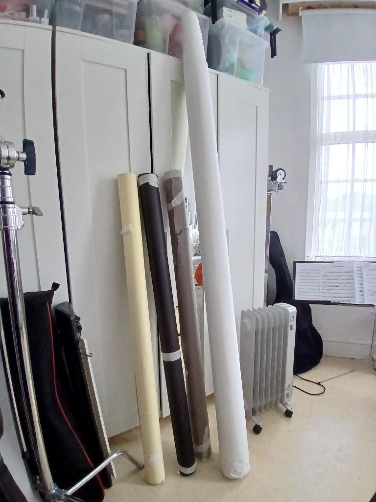 Set van 3 papieren studioachtergronden (wite verkocht), Audio, Tv en Foto, Ophalen, Gebruikt, Achtergrond