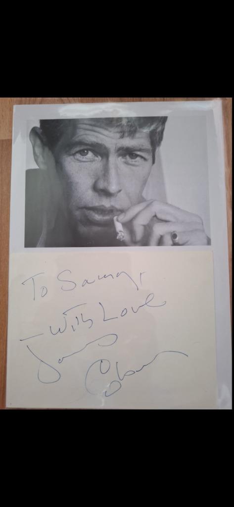 Authentique autographe de JAMES COBURN, Collections, Musique, Artistes & Célébrités, Enlèvement ou Envoi, Signé