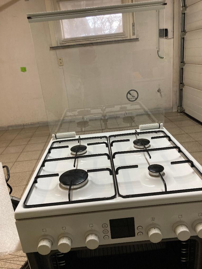 Gasfornuis met elektrische oven, Ophalen, Hete lucht, 60 cm of meer, 4 kookzones