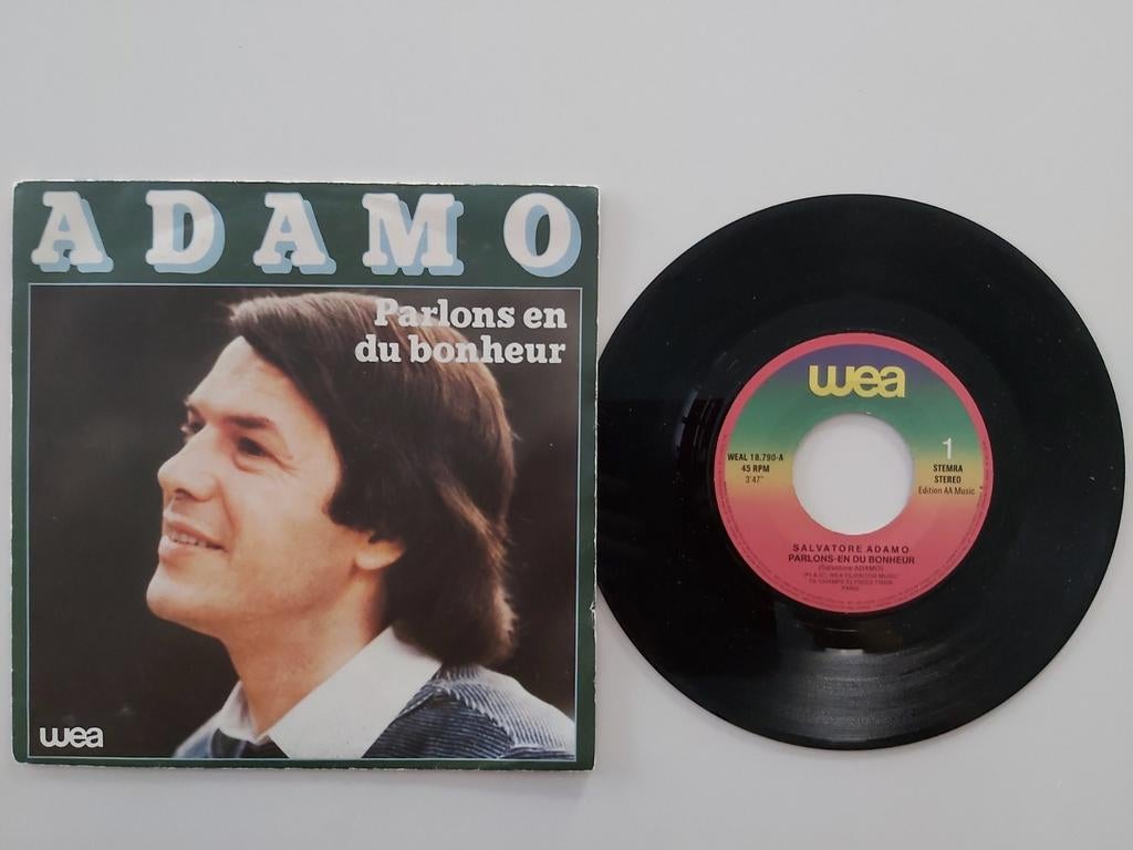 Adamo  - parlons-en du bonheur, Enlèvement ou Envoi, Single, Comme neuf, Pop