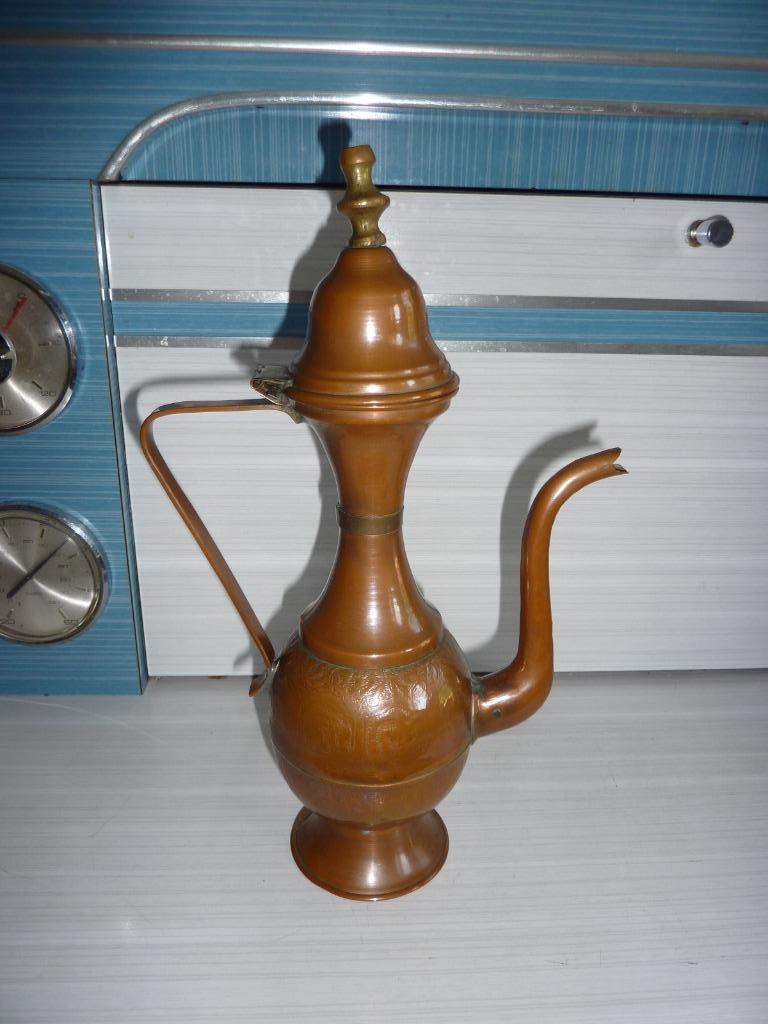 Théière décorative en cuivre, hauteur 29cm, Antiquités & Art, Enlèvement, Cuivre