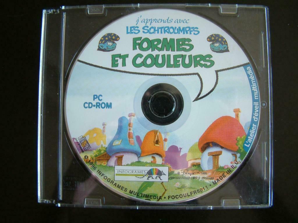 Retrogaming J'apprends avec les Schtroumpfs  Formes Couleurs, Enlèvement ou Envoi, 1 joueur, Comme neuf, À partir de 3 ans