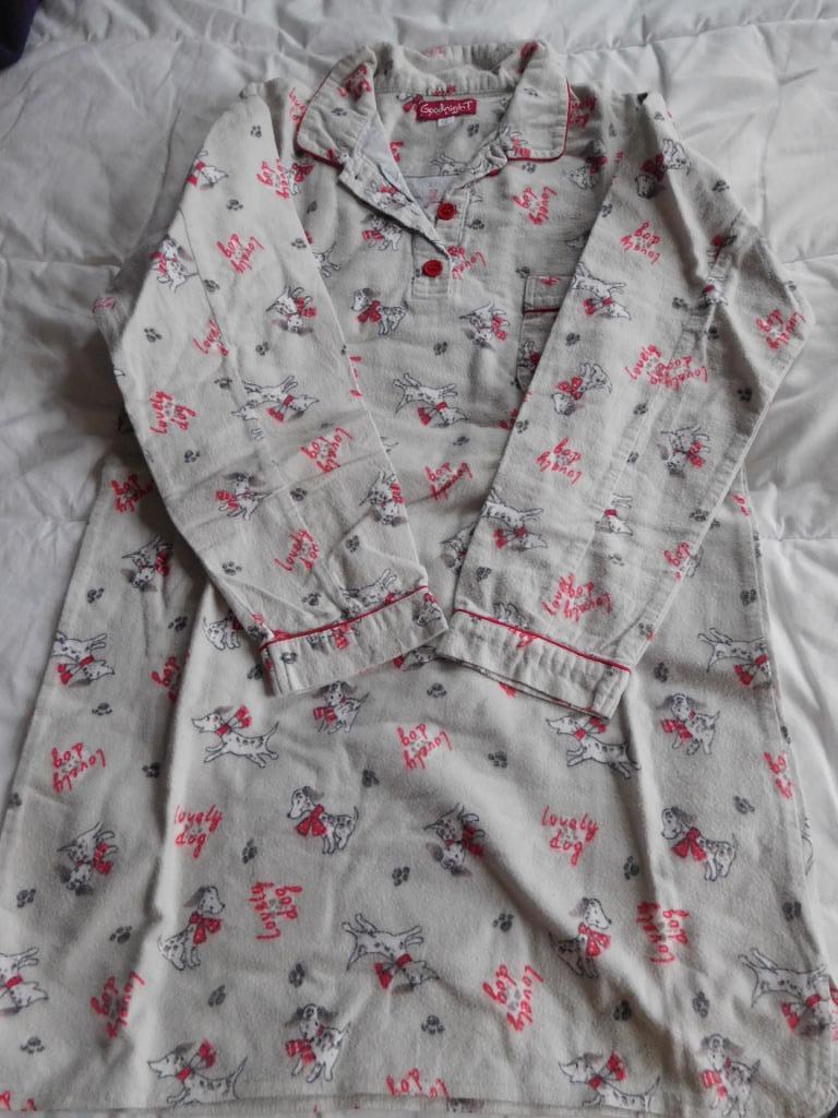 Goedenacht flanellen nachtjapon, Nacht- of Onderkleding, Gebruikt, Meisje, Ophalen of Verzenden