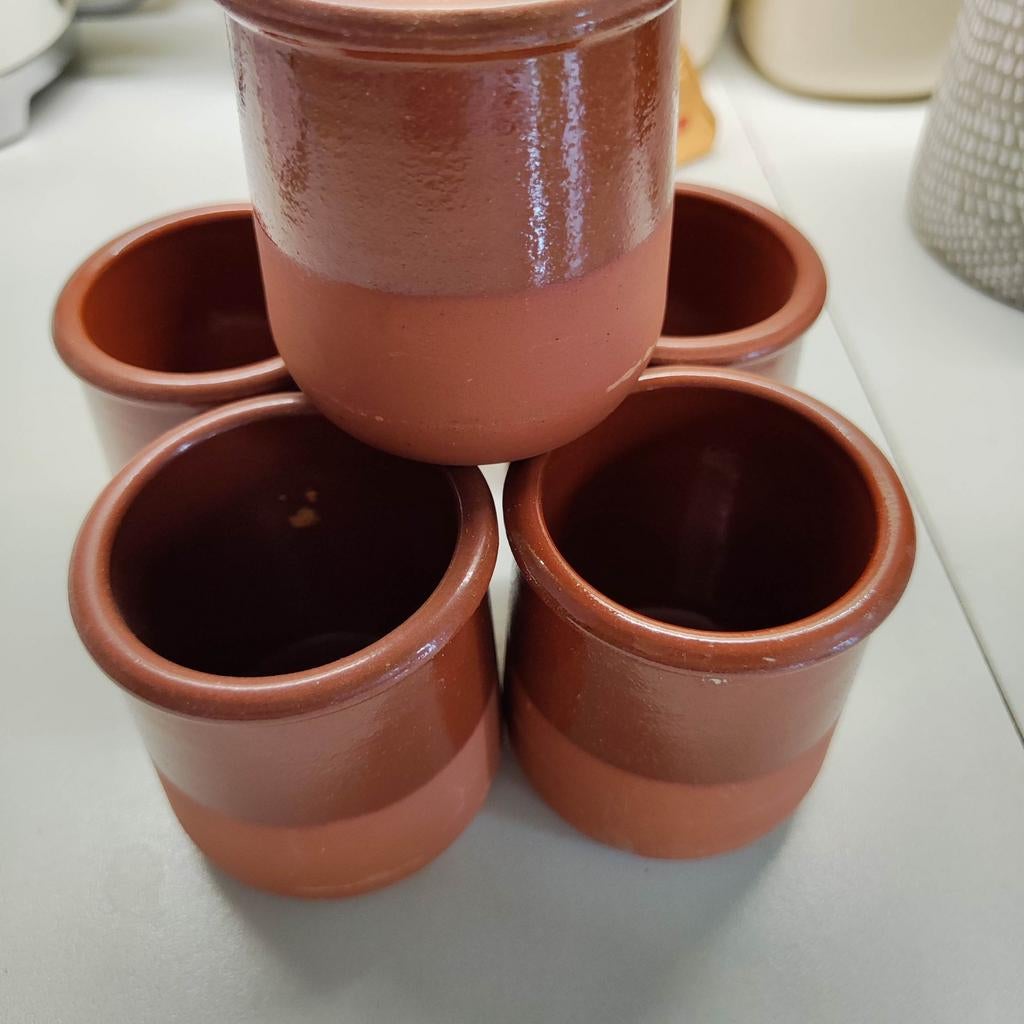 6 Terra cotta potten, Ophalen of Verzenden