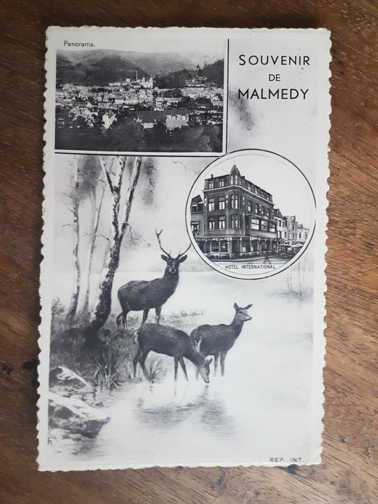 Carte postale Souvenir de Malmedy Hotel International, Collections, Cartes postales | Belgique, Affranchie, Liège, 1940 à 1960