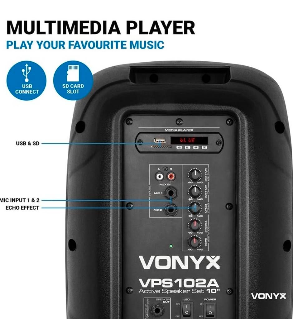 Vonyx vps 102  luidsprekers, Enlèvement