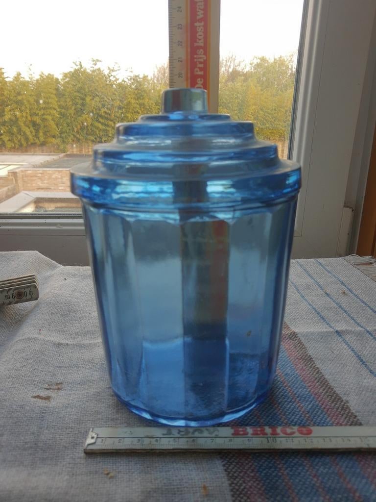 Pot alimentaire en verre bleu, Enlèvement ou Envoi, Comme neuf